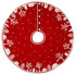 Handmade Christmas Tree Skirt in Cotton - Village Scene on Red - 60" - ARCADIA HOME